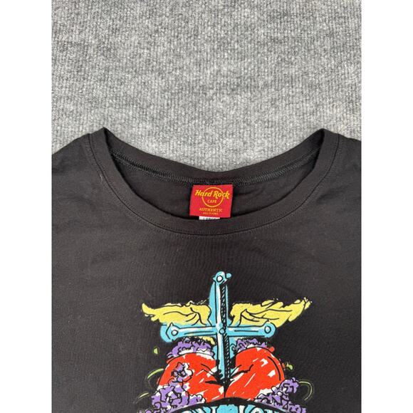 2008 Hard Rock Cafe Signature Series Bon Jovi Sz L Black Women’s T Shirt - Picture 11 of 11